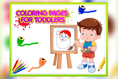 Coloring Pages For Toddlers -  Education Coloring Pages For Preschool Kids Christmas  Game screenshot 3