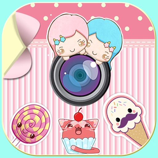 Kawaii Stickers for Pictures Editor & Selfie Cam.era App - Deco.rate Photo with Cute Stamp Effect.s
