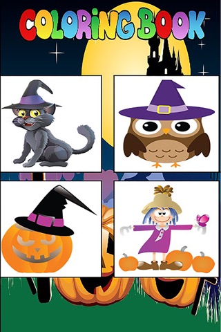 Kids Coloring Book Halloween screenshot 2