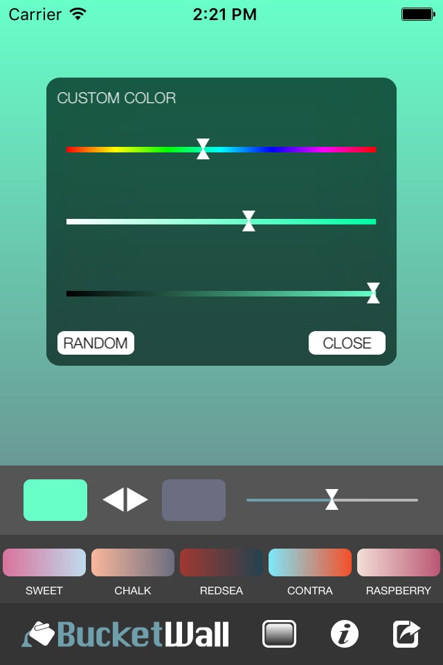 BucketWall - Solid Color or Gradient Color Wallpapers screenshot 2