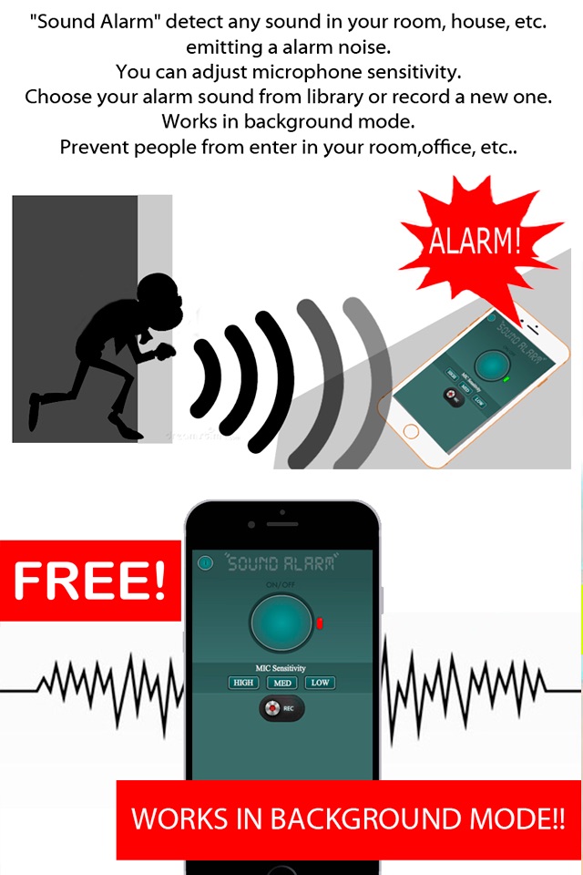Sound Alarm FREE screenshot 2