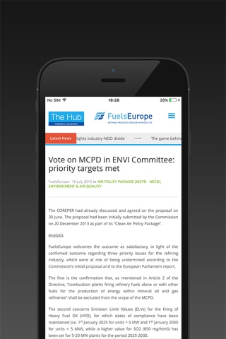 FuelsEurope Mobile Hub screenshot 3