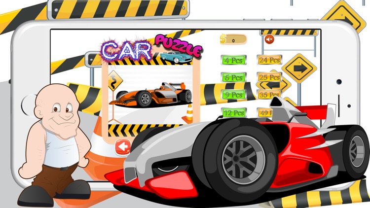 Car Race and Motor Tuck Jigsaw Puzzle for Kid Boy