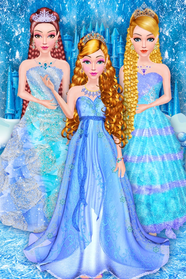 Ice Princess Hairstyles Hair Salon Girls Games screenshot 2