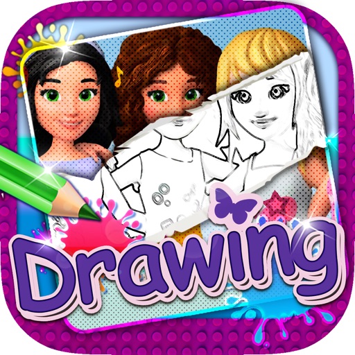 Drawing Desk Lego Friends : Draw and Paint  Coloring Book Edition Free