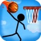Awesome stickman street basketball hoops game