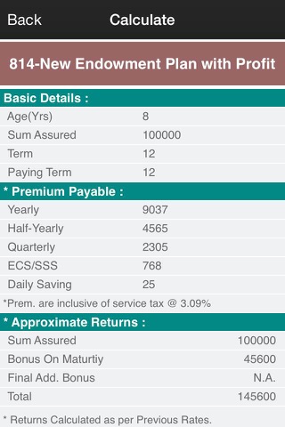 LifeBima - LIC Ready Reckoner screenshot 3