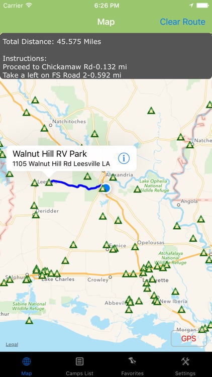 Louisiana – Camping & RV spots