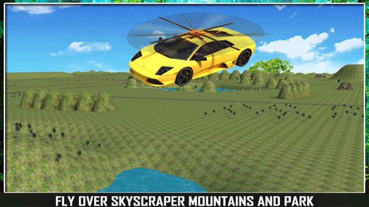 Flying Car Driving Simulator Free Extreme Car Helicopter Flight screenshot-4