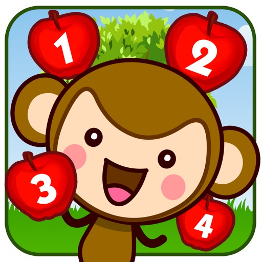 儿童游戏:皮皮猴数苹果(皮皮猴早教)儿童游戏免费2岁,3岁,4岁,宝宝游戏免费巴士大全、宝宝认数字学数字 Icon
