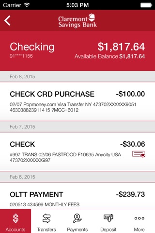 CSB Mobile – Claremont Savings screenshot 4