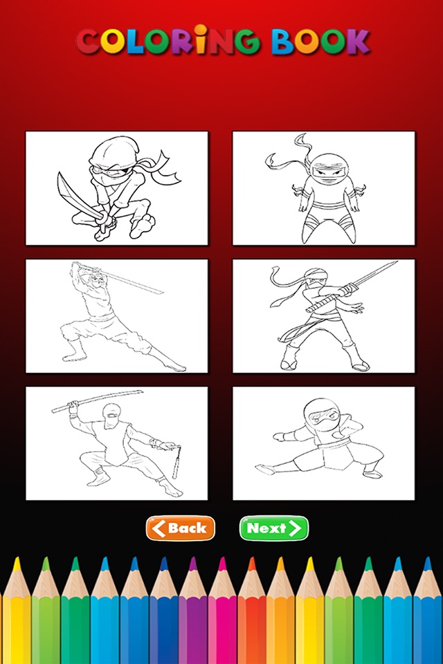 The Ninja Coloring Book: Learn to draw and color a ninja, weapon and more screenshot 2