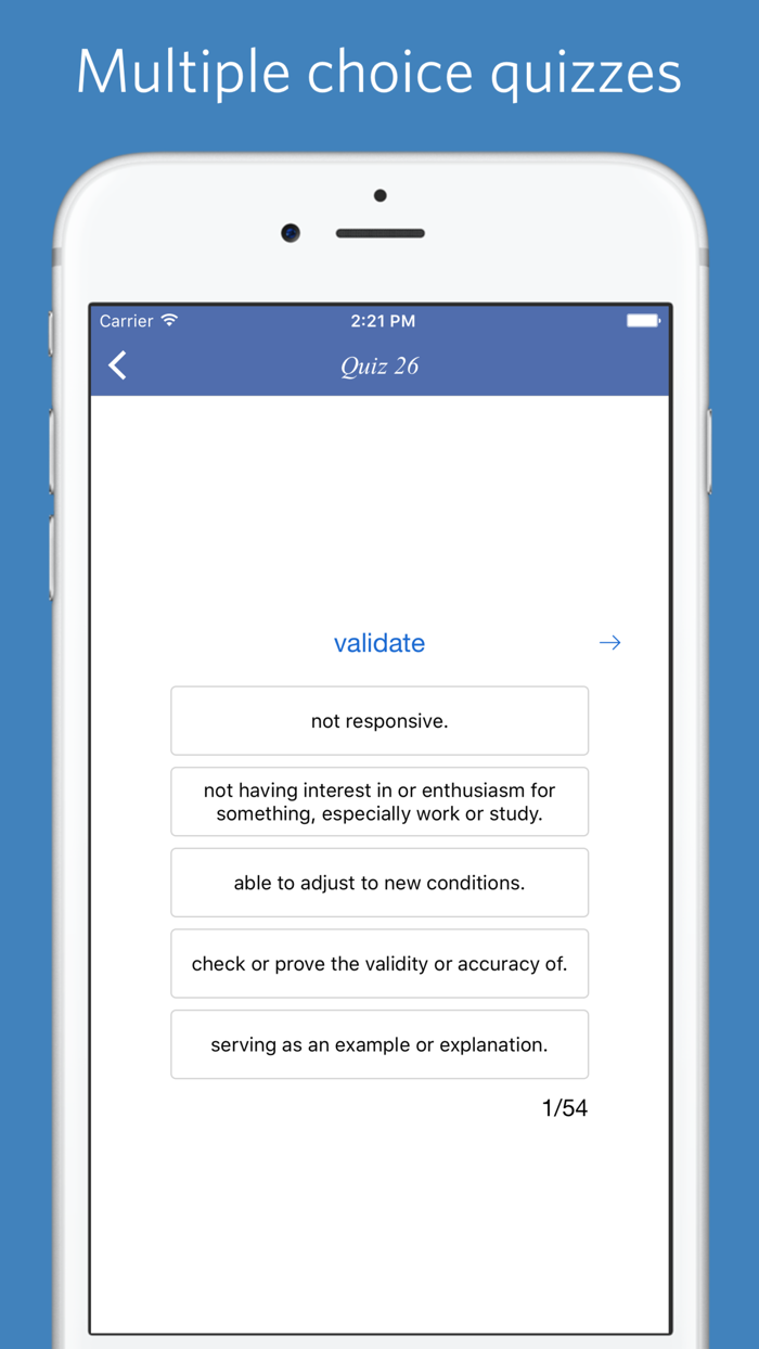 Academic Word List - quiz, flashcard and game