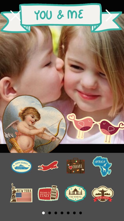 Retro - vintage stickers and labels for photos