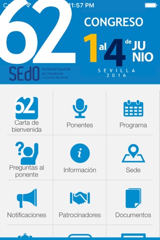 62 CONGRESO SEDO, SEVILLA 2016 screenshot 2