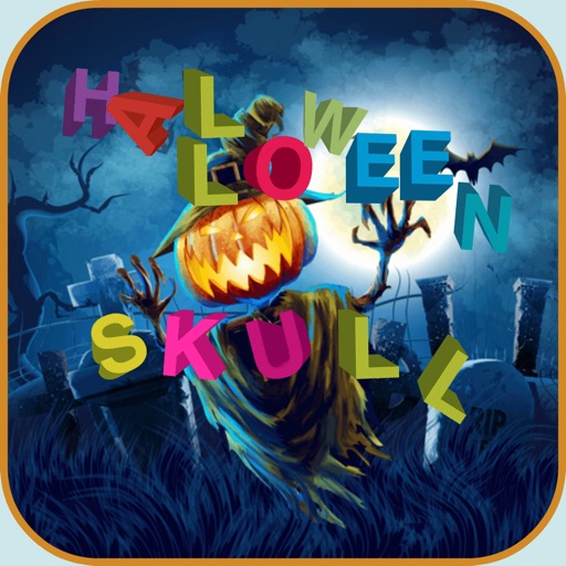 halloween skull fun icon