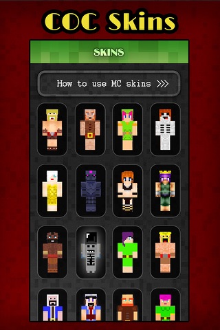 COC Skins Booth - Pixel Art of Clash of Clans Characters for MineCraft Pocket Edition screenshot 3