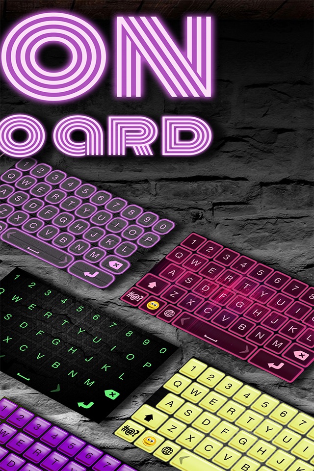 Neon LED Keyboard Themes – Electric Color Keyboards with Glow Backgrounds, Emoji and Fonts screenshot 2