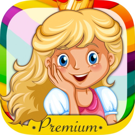 Royal Princess - coloring book for girls to paint and color fairy tales Premium icon