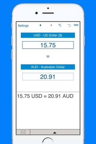 US Dollars to Australian Dollars converter screenshot 2