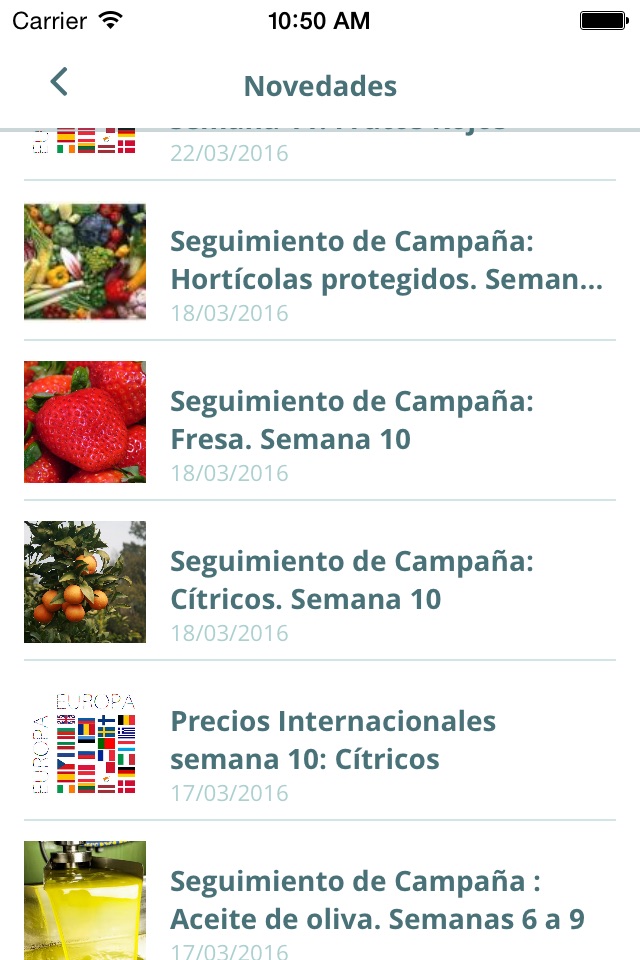 Precios Agrarios de Andalucía screenshot 2
