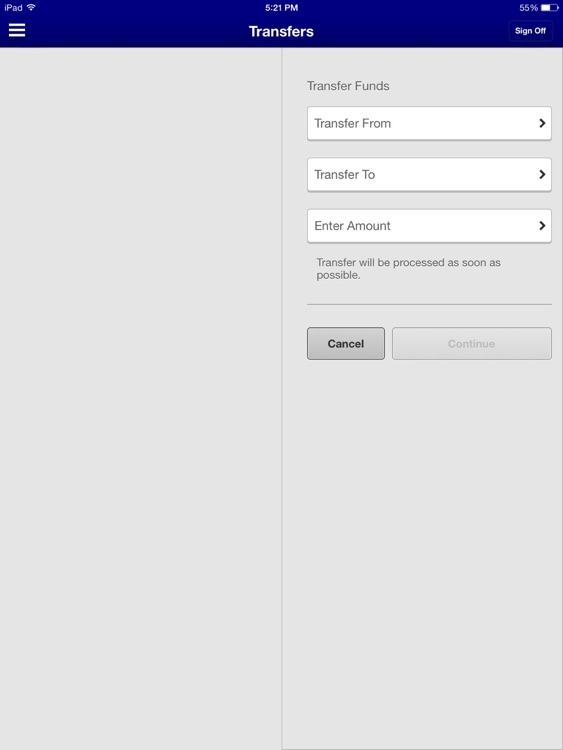 Main Bank Mobile for iPad