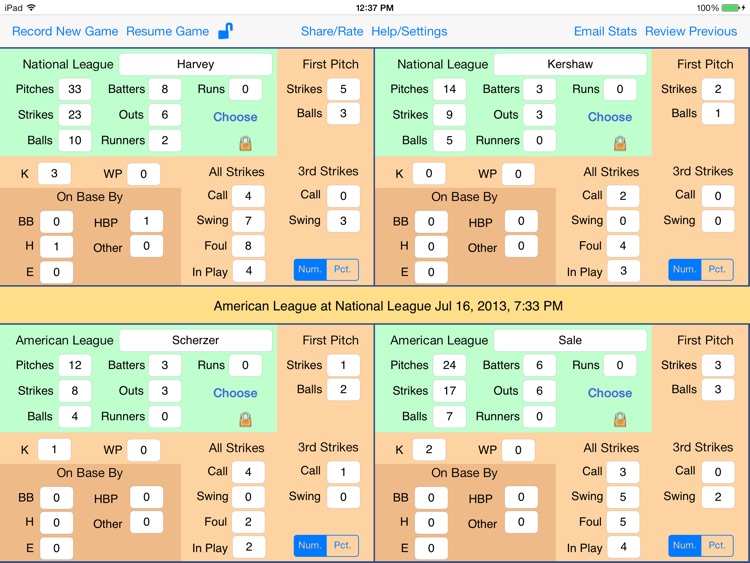 OnScreen Baseball & Softball Pitch Counter for iPad