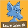 Learn Spanish: Little Blue Jackal - a bilingual animal classic with vocabulary games