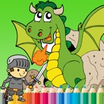 Dragon Paint and Coloring Book Learning skill best of fun games free for kids