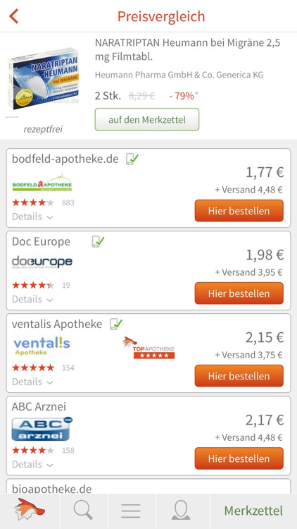 Medizinfuchs Preisvergleich Ap