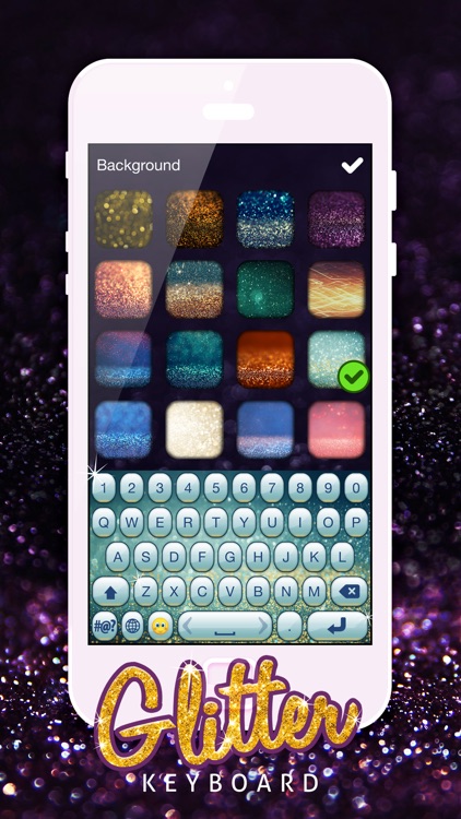 Glitter Keyboard Extension – Key Font.s Change.r & Glow.ing Background Theme.s screenshot-4