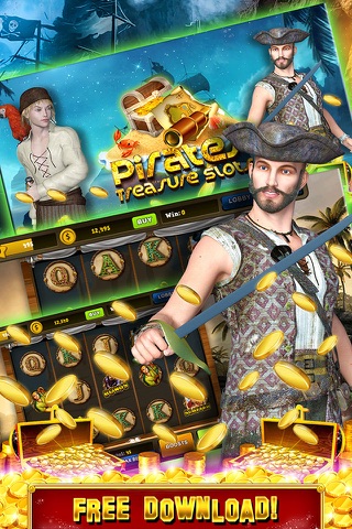 Pirates Treasure Slots Machines: Casino Free Mega Slot Tournament for fun! Legends of 7's Jackpot screenshot 2