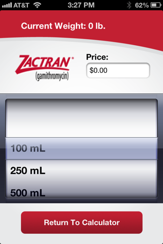Zactran Cost Calculator screenshot 2