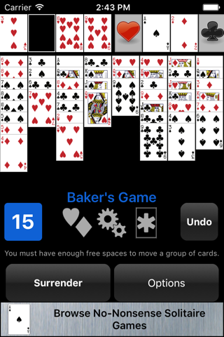 Baker's Game Solitaire screenshot 3