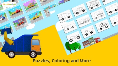 How to cancel & delete Car and Truck - Puzzles, Games, Coloring Activities for Kids and Toddlers Full Version by Moo Moo Lab from iphone & ipad 4