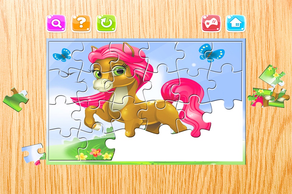 Horse Puzzle Games Free - Pony Jigsaw Puzzles for Kids and Toddler - Preschool Learning Games screenshot 3