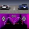 Car speed racing game can be played with one or two people who is go to the finish line is the winner