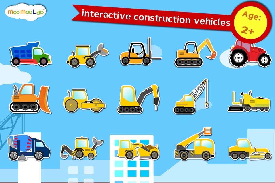 Construction Vehicles - Digger, Loader Puzzles, Games and Coloring Activities for Toddlers and Preschool Kids screenshot 2