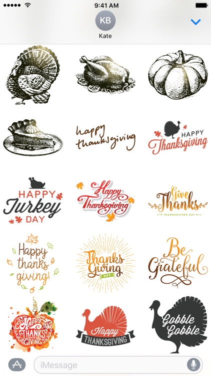 Thanksgiving Day Stickers