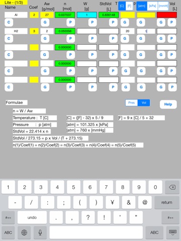 Mol Calculator Lite screenshot 3