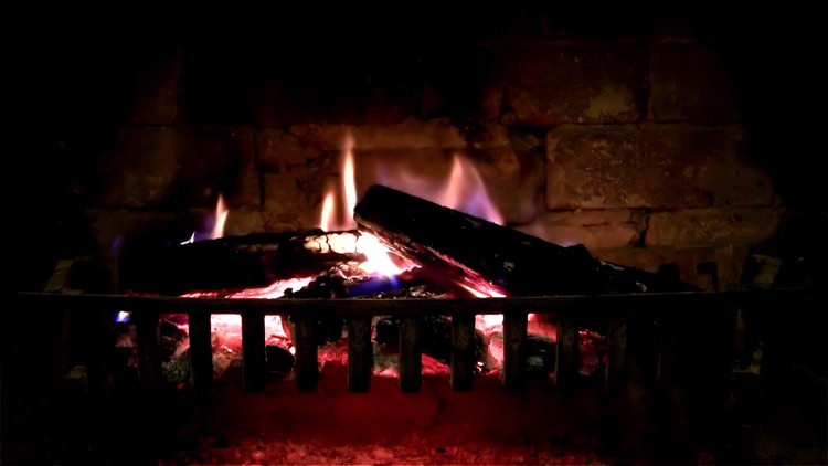 Fireplace live HD TV: Relax with romantic flames & soothing sounds