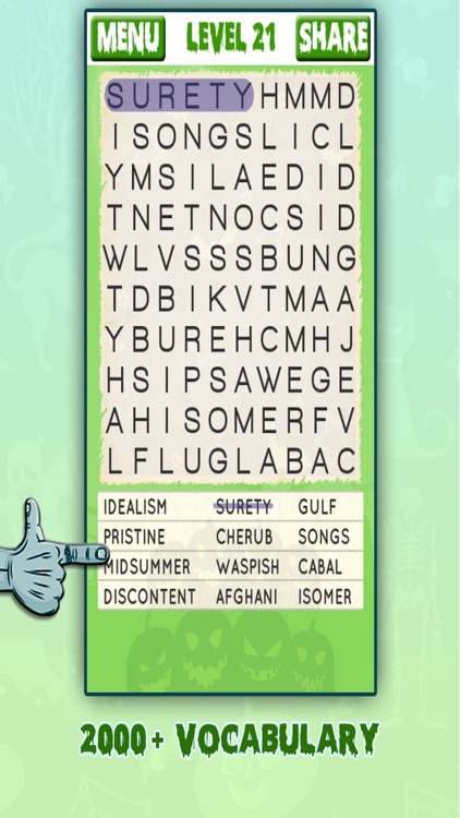 Halloween Word Search Swipe screenshot-3