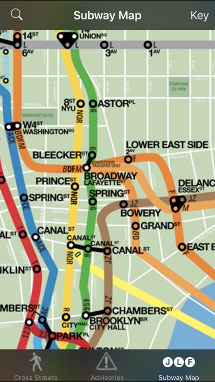 CrossWalk NYC: cross-street finder & subway map