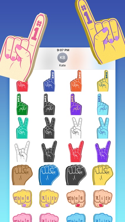 Super Cool: Foam Hands Emoji Sticker Pack screenshot-3