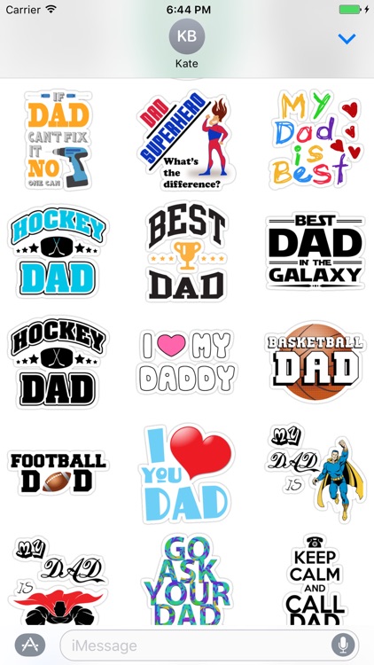 I love my Dad - stickers for iMessage screenshot-3