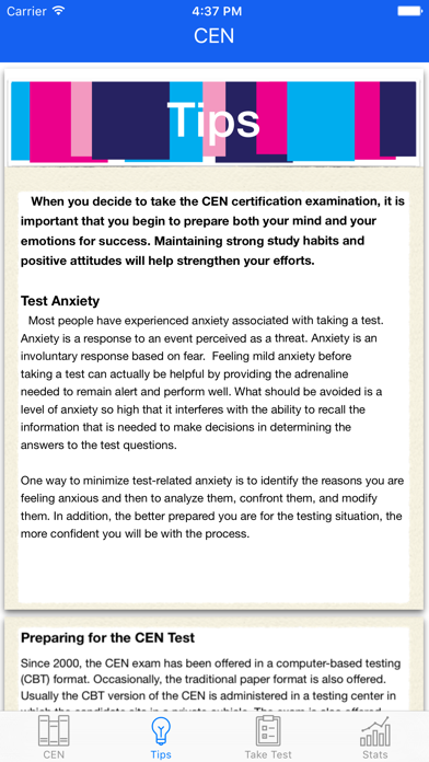 How to cancel & delete CEN Tests from iphone & ipad 3