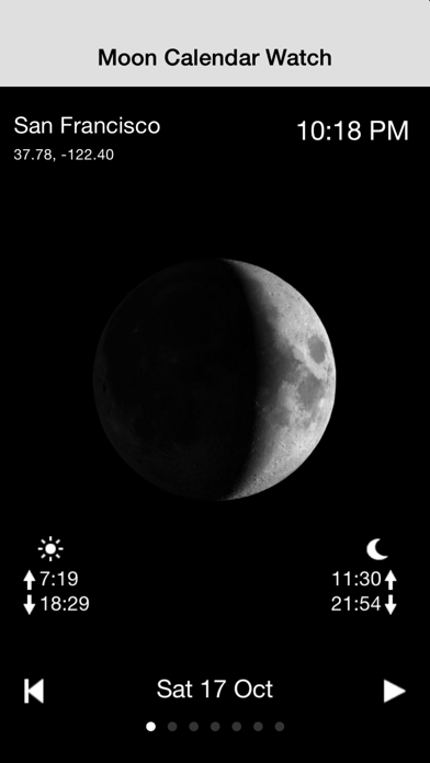 Moon Calendar Watch Screenshot 1