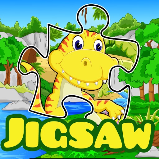 Dino jigsaw puzzles 4 pre-k 2 to 7 year olds games iOS App