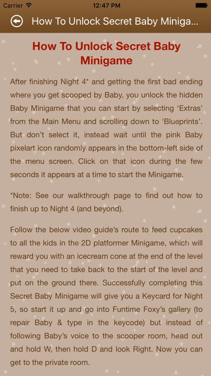 Cheats+Guide For Fnaf Sister Locations screenshot-4