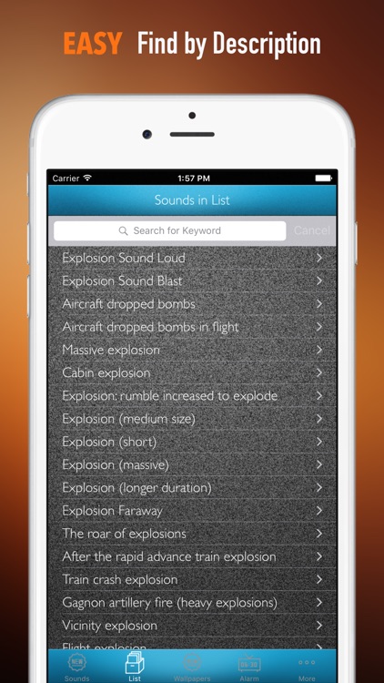 Explosion Sounds and Wallpapers: Theme Ringtones and Alarm